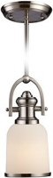  Brooksdale 1-Light Pendant Satin Nickel 66161-1